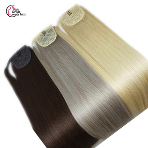 wholesale high quality human hair ponytail hair extension