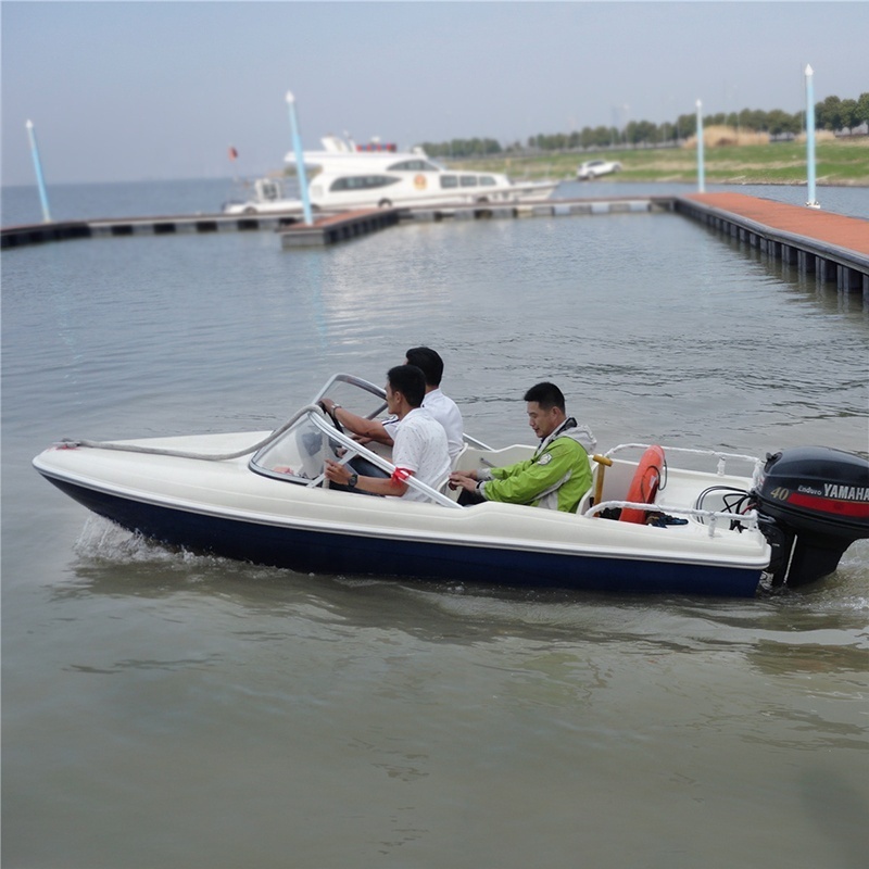 Stock 3.9m Fiberglass High Speed Boat Motor Jet Boat With CE Certification Without Outboard Motor