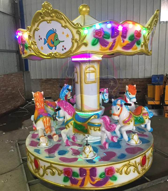 Good Item Shopping Mall Indoor Kids Mini Rotary Carousel Rides Fun Park Kiddie Rides Coin Operated Merry Go Round Horses