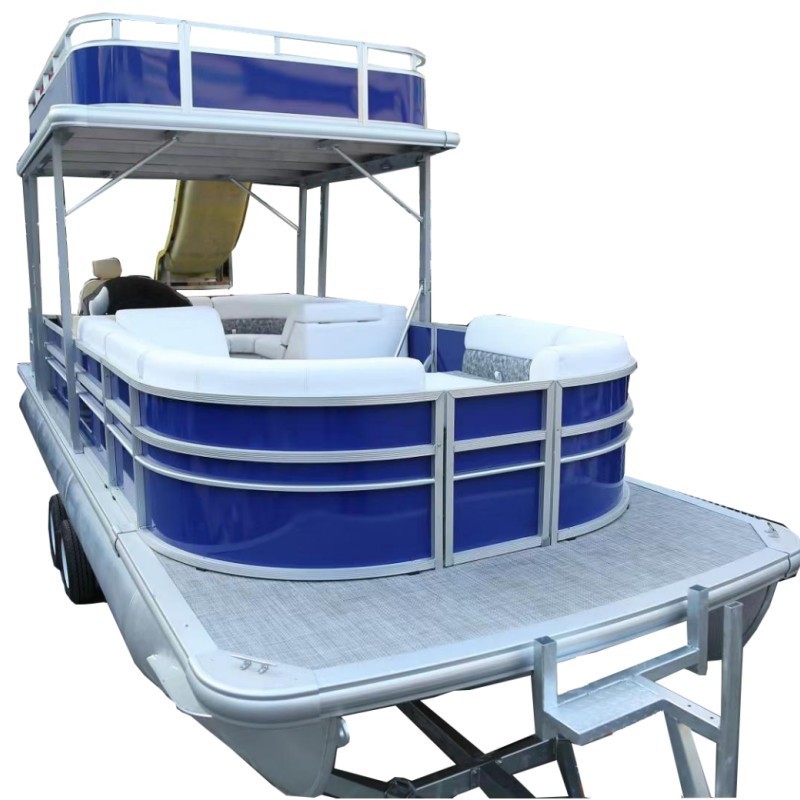 New Trend Party Leisure Ships House boat 14-30ft Sport Speed Boat Aluminum Luxury Pontoon Boat For Sale