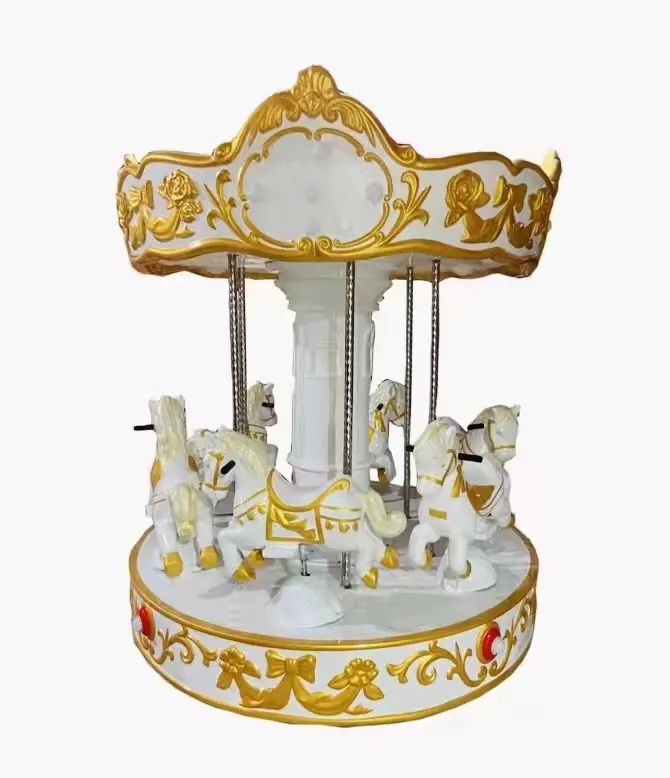 Hot Selling Swing Backyard Portable Amusement Park Ride Small Merry Go Round Kids Ride Carousel Horse For Sale