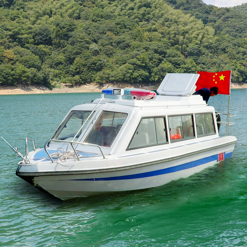 Factory Price 26 Feet Speed Boat CE Certificate Fiberglass Patrol Boat  7.8 Meters Large Capacity Rescue Boat