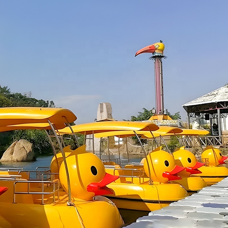 New Style Amusement four person water boat duck Pedal Boat water bike pedal boat for sale