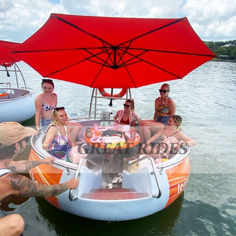 Electric Party Barbecue Bubble Boat BBQ Round Boat With Bluetooth Speaker