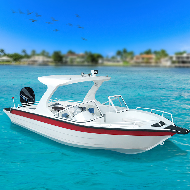 24ft/7.3M Professional Aluminum Fishing Leisure Speedboat Comfortable Functionality Boats With Best Prices