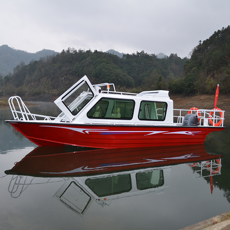 Cheap Freshwater 8 Passengers Fishing Boats High Quality Aluminum Leisure Speed Boat Yacht With A Windshield