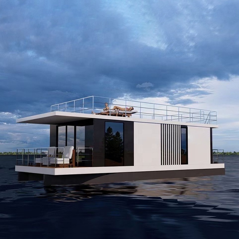 Customize Style and Size House Boat Yacht Luxury Aluminum Pontoon Houseboat for Sale