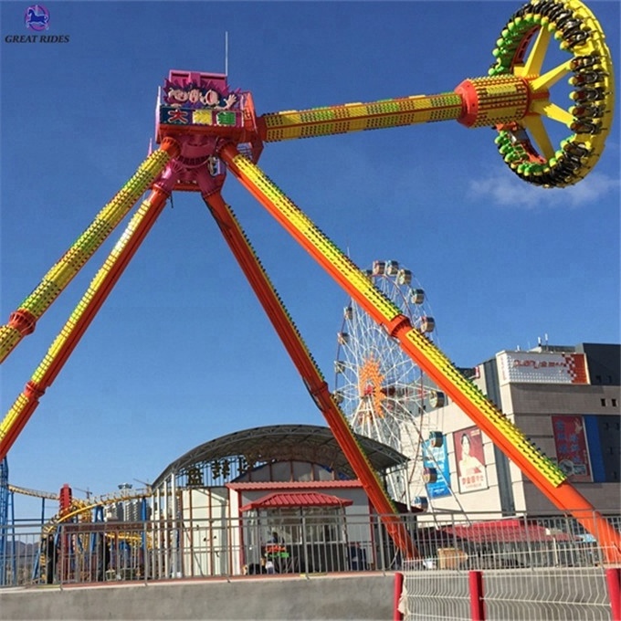 Hot sale theme park thrilling amusement attraction 32 seats swing big pendulum hammer rides for adults