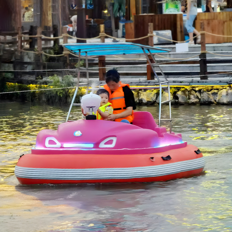 Water Play Equipment Electric Motor Bumper Boat With Water Gun Water Bumper Boat For Sale