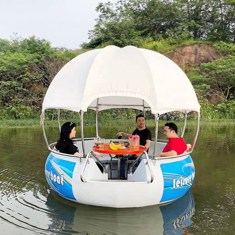 solar panel floating donut BBQ boat good rental business electric leisure boat for sale in UAE