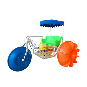 direct manufacturer  factory sale cheap price 3 big wheels plastic water tricycle bike pedal boat for sea