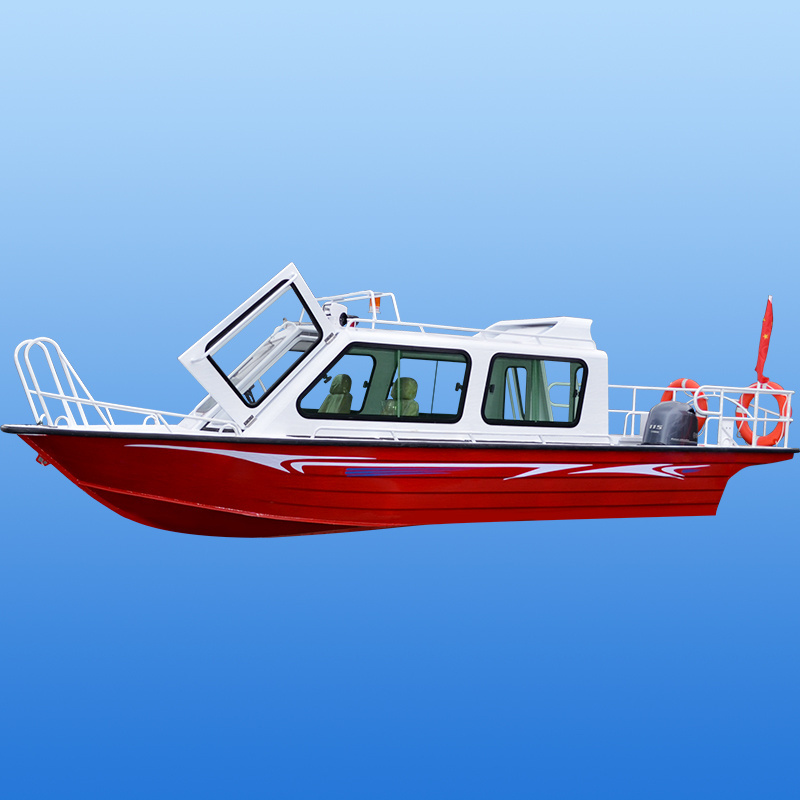 Cheap Freshwater 8 Passengers Fishing Boats High Quality Aluminum Leisure Speed Boat Yacht With A Windshield