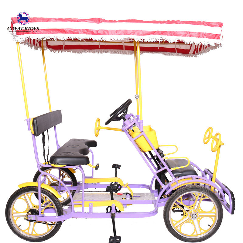 entertainment family rides Park Quadricycle surrey bike/tandem bike for sale