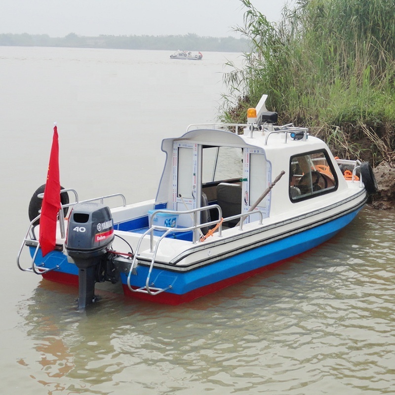 Custom 17.4ft/5.3m Fiberglass Water Taxi Boats 10 Passenger Boats For Sale