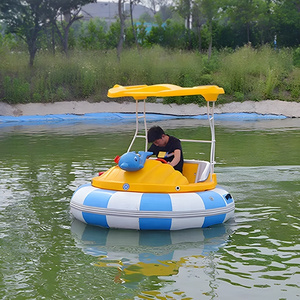 Cheap price summer water games laser shot water gun electric round inflatable bumper boat for sale