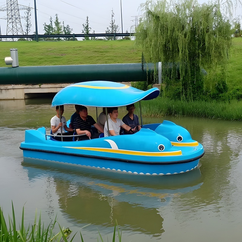 High Quality Good Renting Business Water Fiberglass Boat 6 Seats Electric Motor Boat for Sale