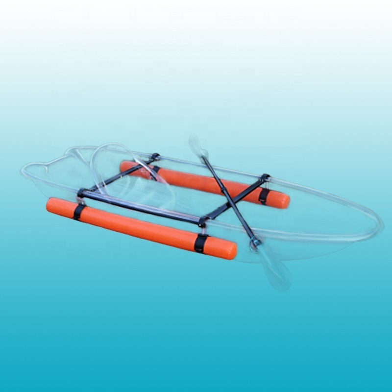 transparent 2 seater kayak with electric trolling motor hot selling peddle drive for kayak