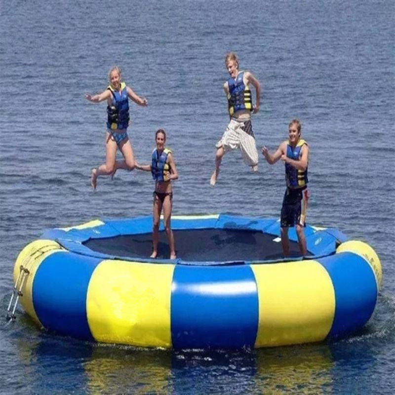 Mini Commercial Water Park Inflatable Trampoline with Slide Cheap Water Island Floating Park for Sale