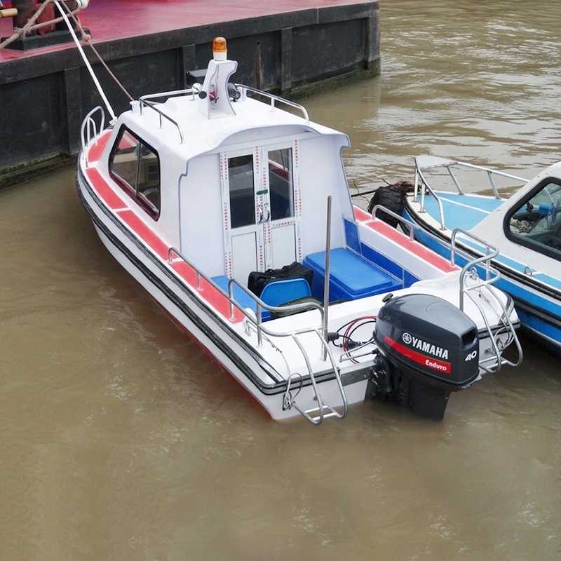 Custom 17.4ft/5.3m Fiberglass Water Taxi Boats 10 Passenger Boats For Sale