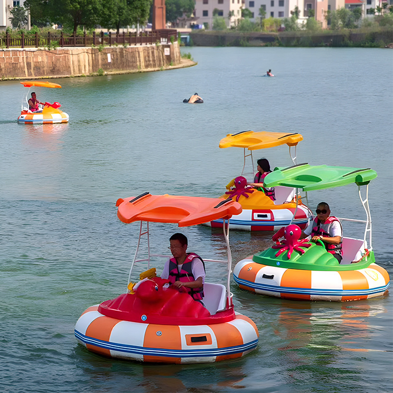 Cheap price summer water games laser shot water gun electric round inflatable bumper boat for sale