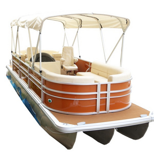 New Trend Party Leisure Ships House boat 14-30ft Sport Speed Boat Aluminum Luxury Pontoon Boat For Sale