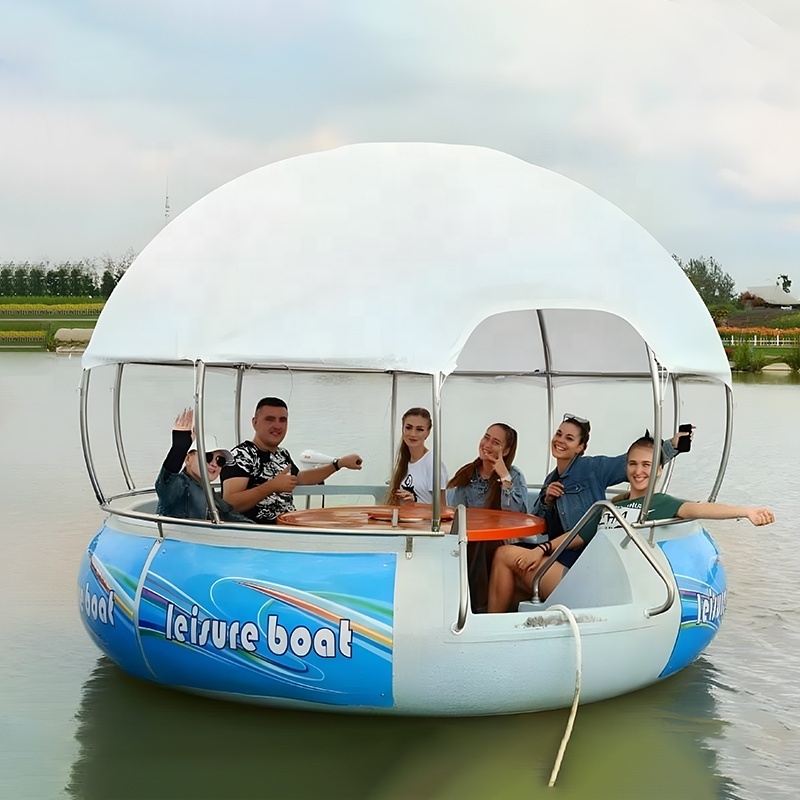 solar panel floating donut BBQ boat good rental business electric leisure boat for sale in UAE