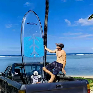 Fishbone pattern stand up transparent electric surfboard, electric paddle board electric fin motor for surfboard hot sale