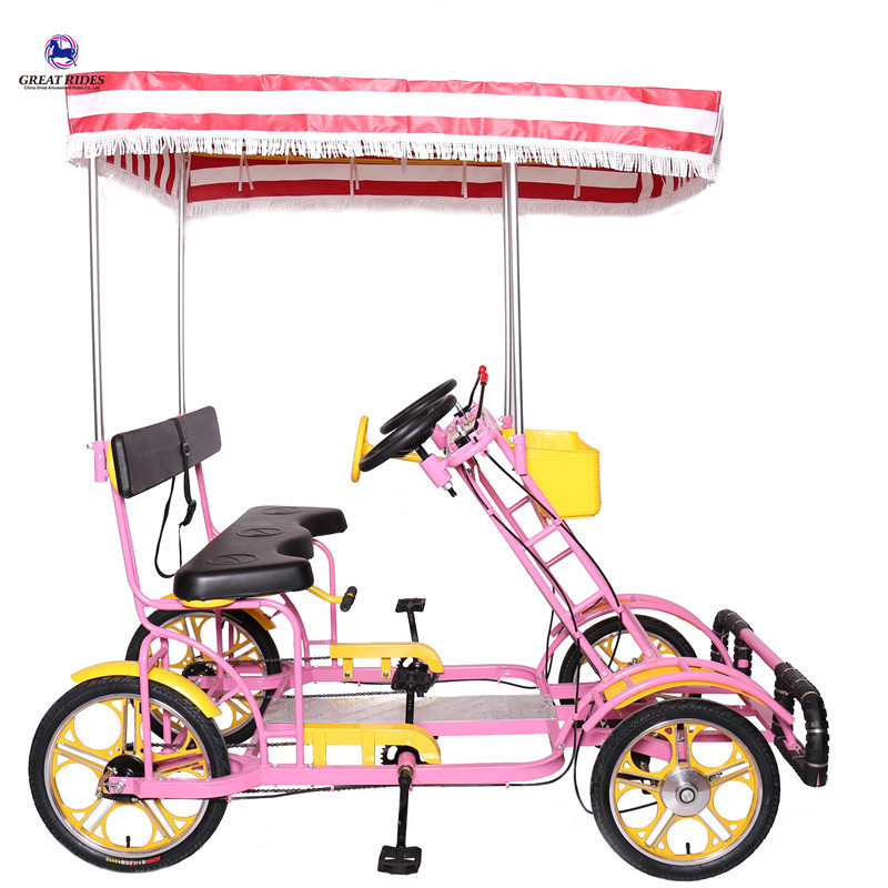 entertainment family rides Park Quadricycle surrey bike/tandem bike for sale