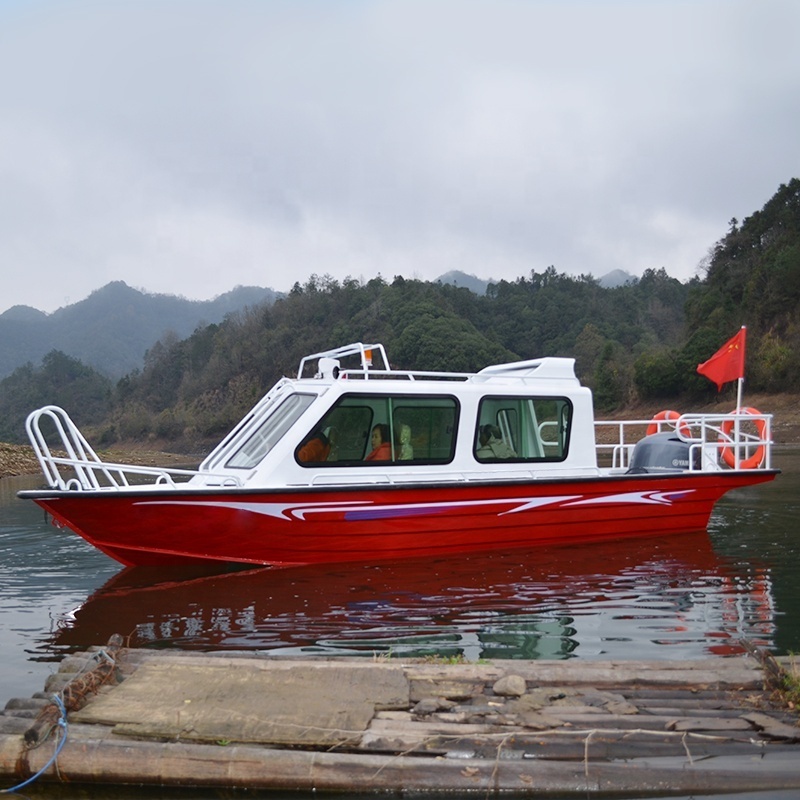 Cheap Freshwater 8 Passengers Fishing Boats High Quality Aluminum Leisure Speed Boat Yacht With A Windshield