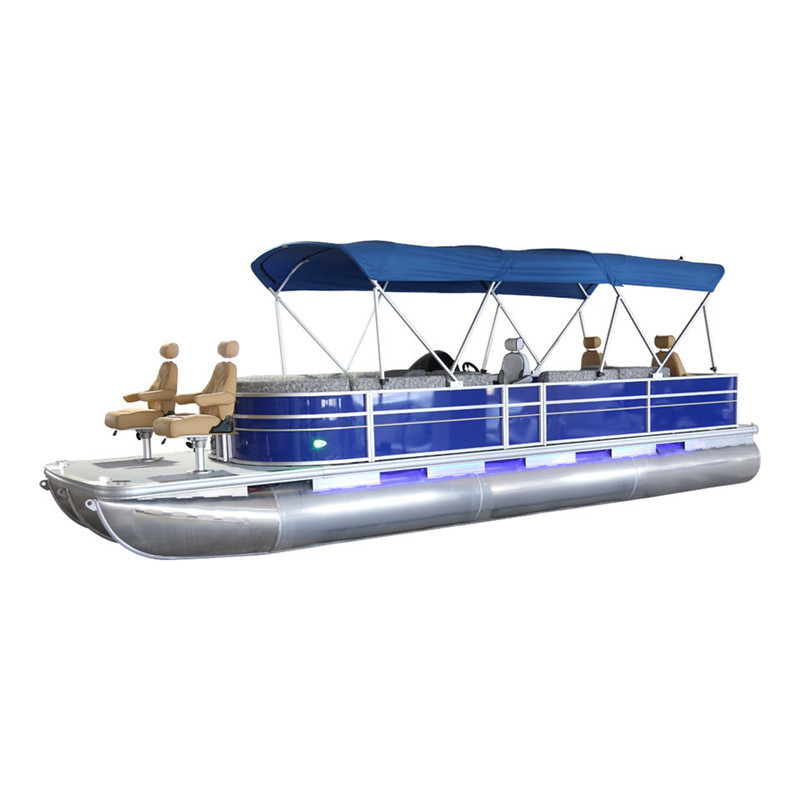 New products luxury fishing yacht with beautiful interior design inshore pleasure cruising aluminum pontoon boat for party