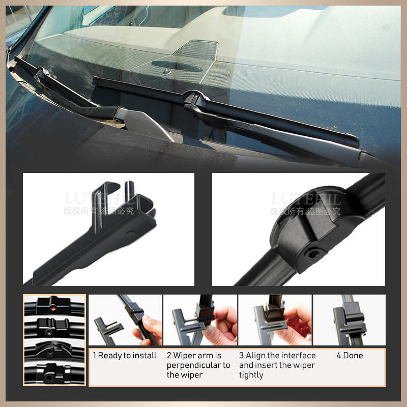 Front Wiper Blades For VW Touareg 2008-2018 Auto accessories car windshield wiper natural rubber refill wiper blade 26