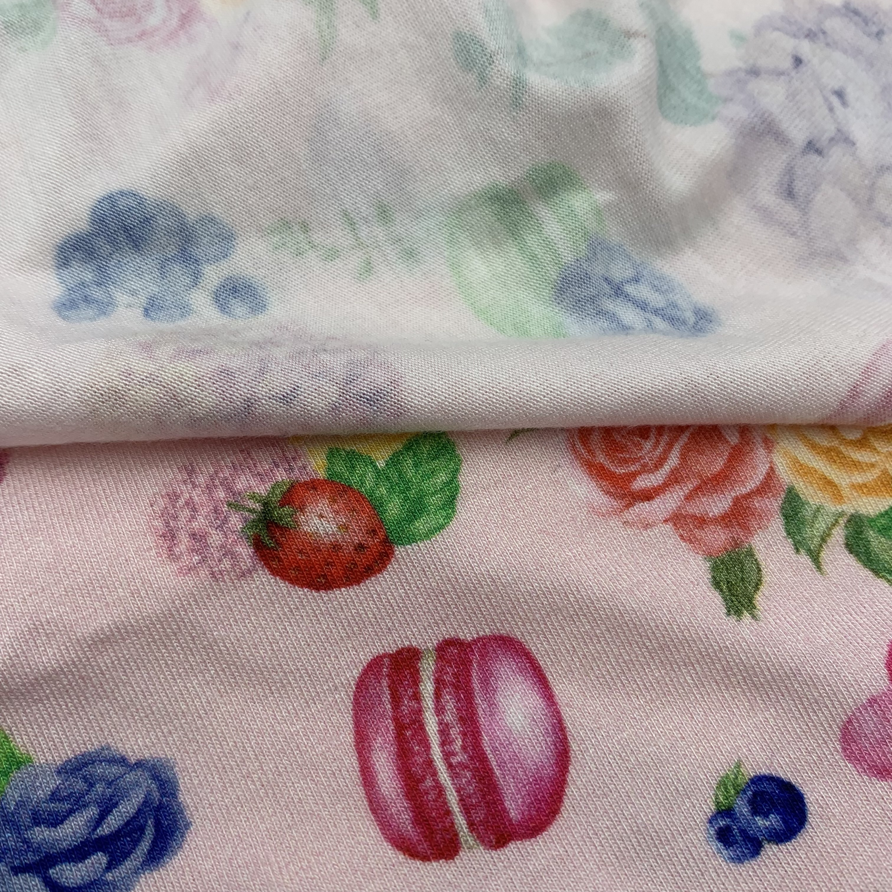 Wholesale bamboo organic custom printed spandex french terry fleece fabric for baby cloth pillow