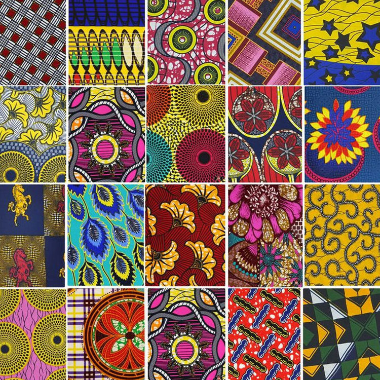 Wholesale 100%cotton hitarget 6yds block ankara fabric african wax print hollandais batik batik cotton fabric