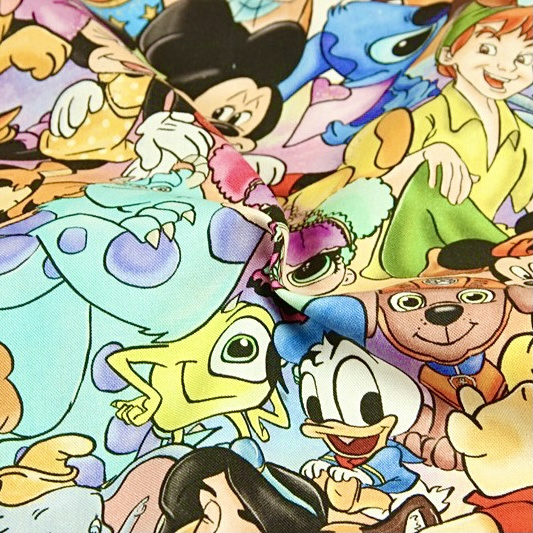 High quality custom cartoon print organic cotton bamboo stretch poplin fabric in stock lot fabric and textiles for clothing