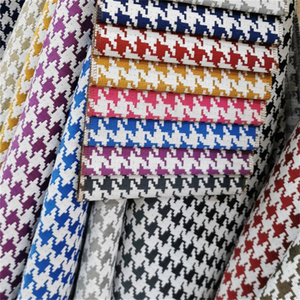 High Quality Textile Curtains Twill Woven Fabric Yarn Dyed Swallow Houndstooth Check 100% polyester Fabrics For Clothing