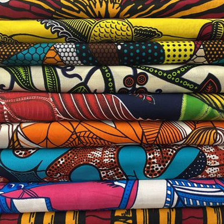 Wholesale 100%cotton hitarget 6yds block ankara fabric african wax print hollandais batik batik cotton fabric