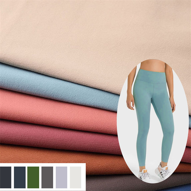 Plain color stretchy knitted jersey polyester and elastane fabric for yoga sports nylon 95 polyester 5 elastane polyamide fabric