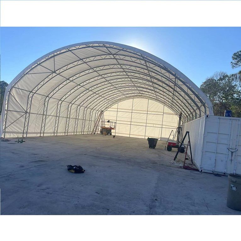 Large Size Strong Storm Resistance Prefab Container Shelter Canopy 12m Wide 6m Long Container-Shelter