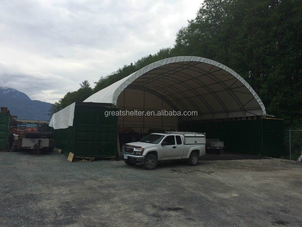 Easy Up Portable 40' Shipping Container Canopy Shelter for storage