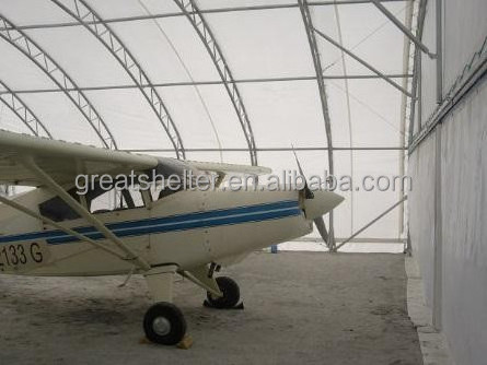 steel frame fabric covered structure aircraft airplane hangar plane tent