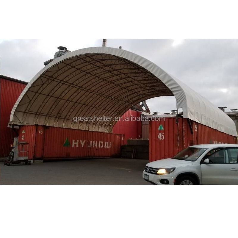 Outdoor temporary storage tent 40 feet container canopy shelter on promotion