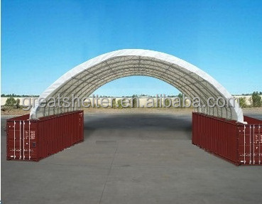 Portable Galvanized Dome Frame Container Garage For Sale 4040 Shipping Container Garage Cover Tent