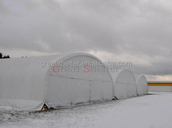 steel frame fabric covered structure aircraft airplane hangar plane tent