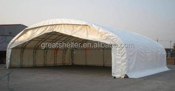 steel frame fabric covered structure aircraft airplane hangar plane tent