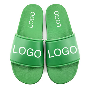 Greatslides Green Sandals For Women Flat Slippers,Blank Sublimation Sandals,Customized Flat Heel Women Sandals