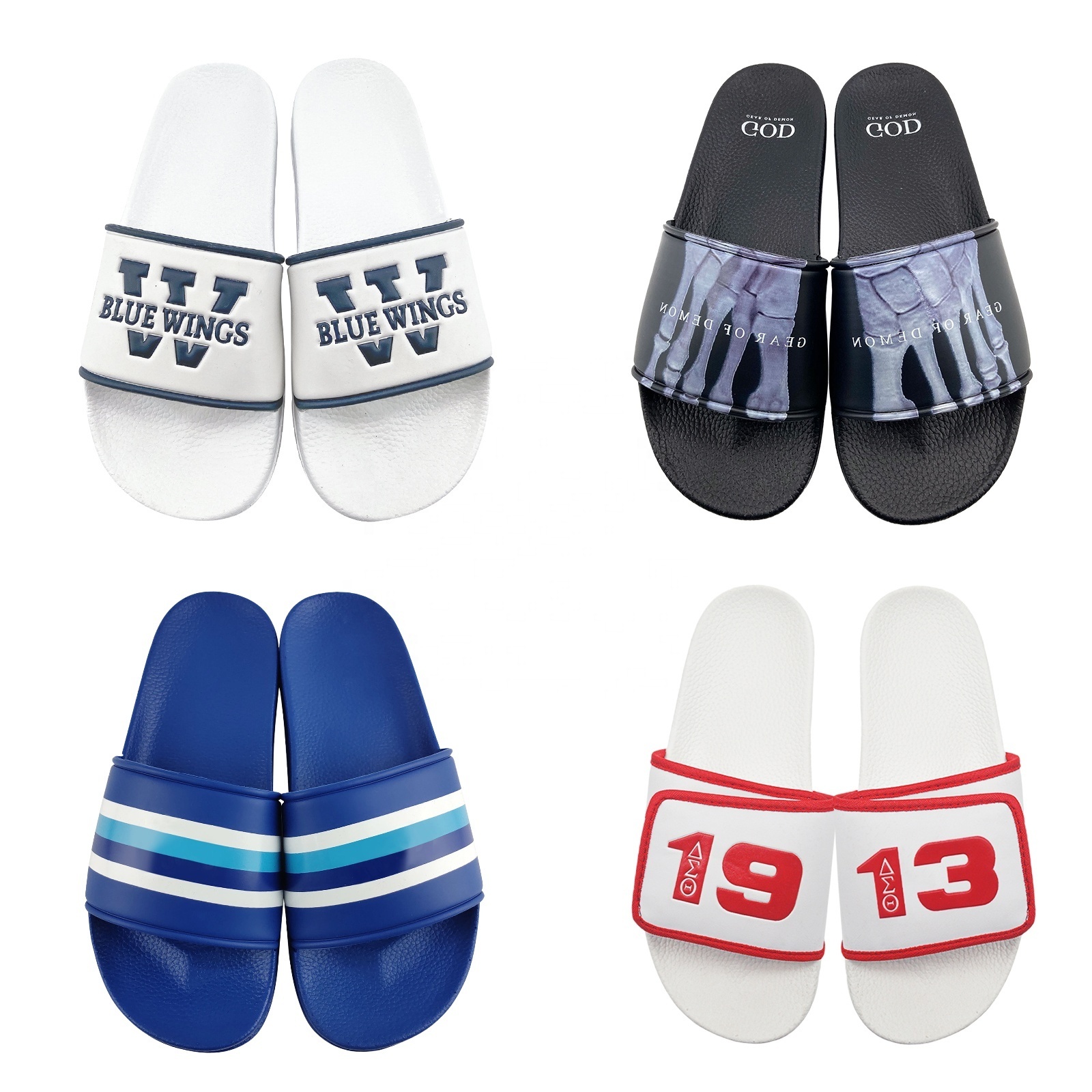 Greatslides Slides Custom Logo High Quality,Mens Slider Slippers Custom Logo Print Slippers Unisex,Blank Sublimation Slides Man