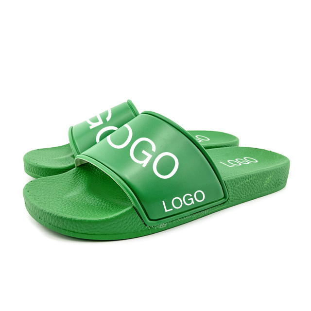 Greatslides Green Sandals For Women Flat Slippers,Blank Sublimation Sandals,Customized Flat Heel Women Sandals