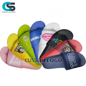 Greatslides Factory Slipper Slides Custom Logo Sandals,Custom Logo Slides Slipper Sandal Men,Custom Slides Slippers With Logo