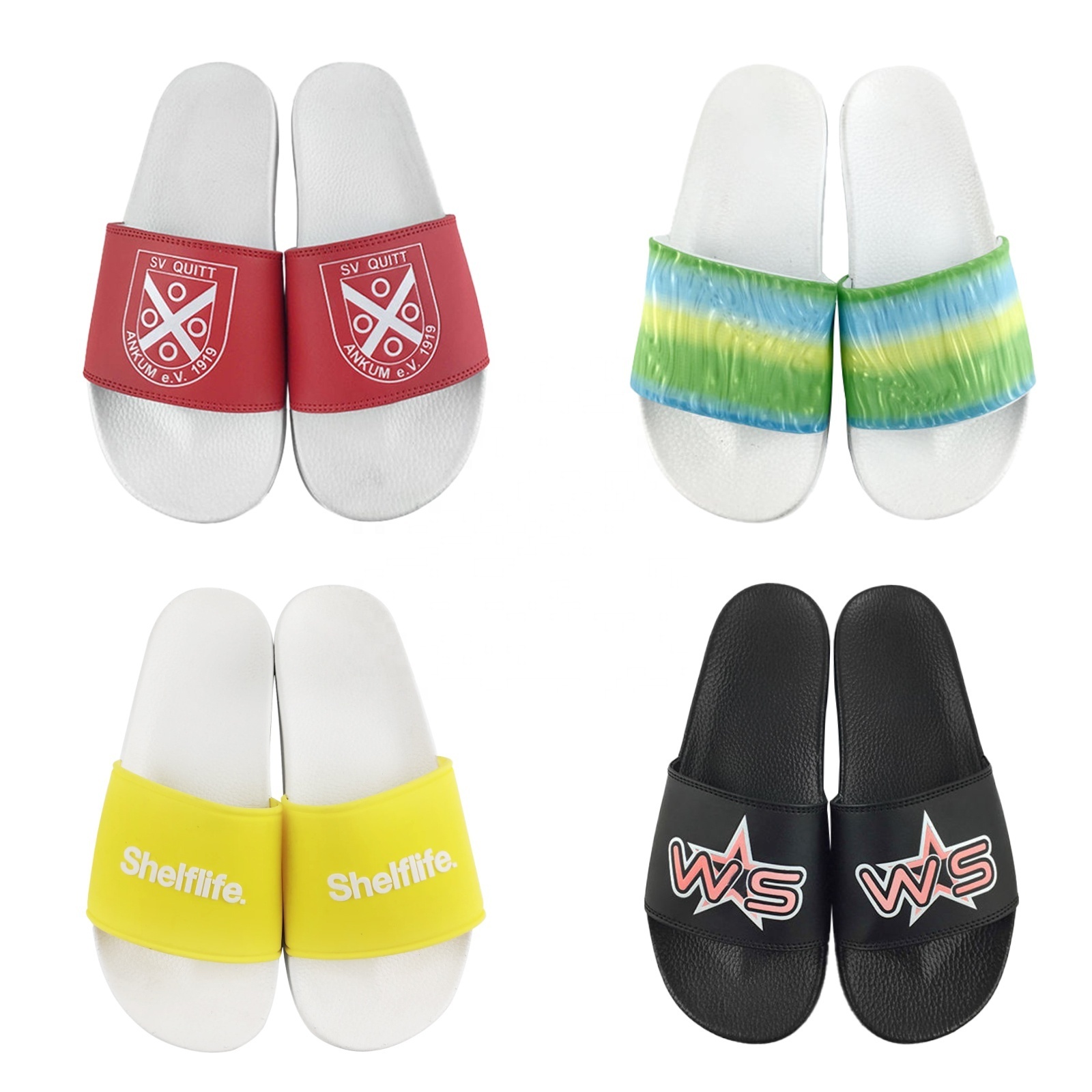 Greatslides Slides Custom Logo High Quality,Mens Slider Slippers Custom Logo Print Slippers Unisex,Blank Sublimation Slides Man