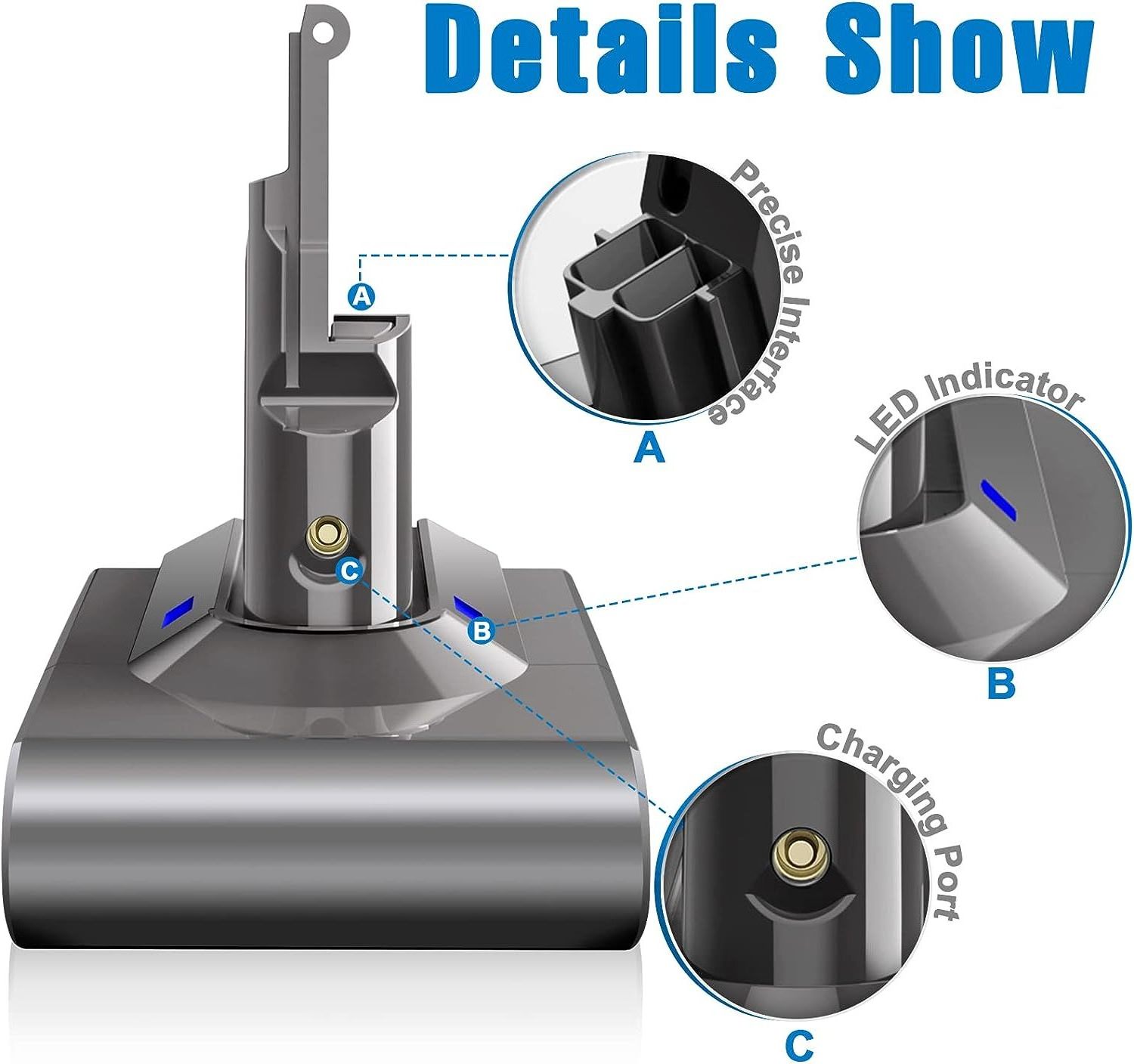 21.6V cordless vacuum cleaner battery Dyson Sweeper 4000mAh standby power Pool V10 for Dyson V8